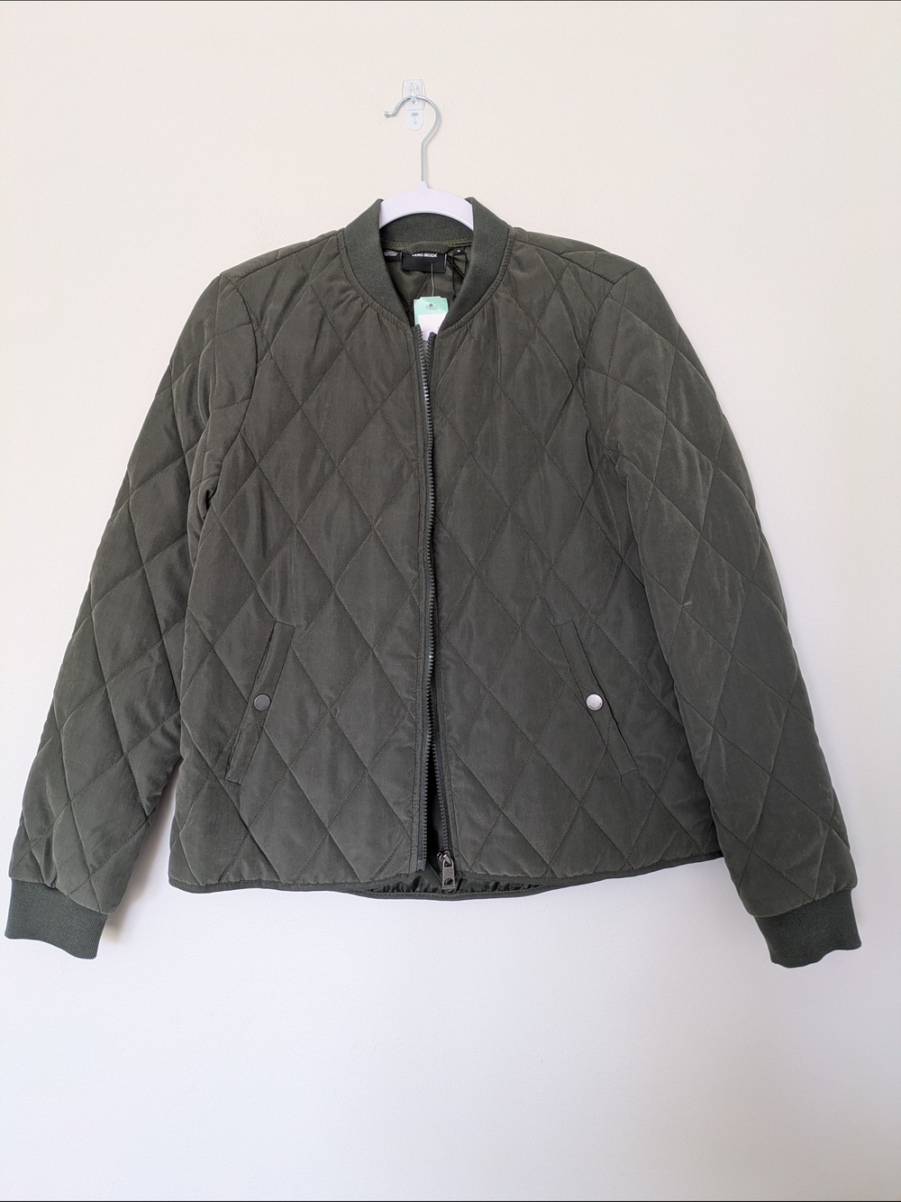 Vero Moda Nwt Quilted Bomber Jacket in Olive